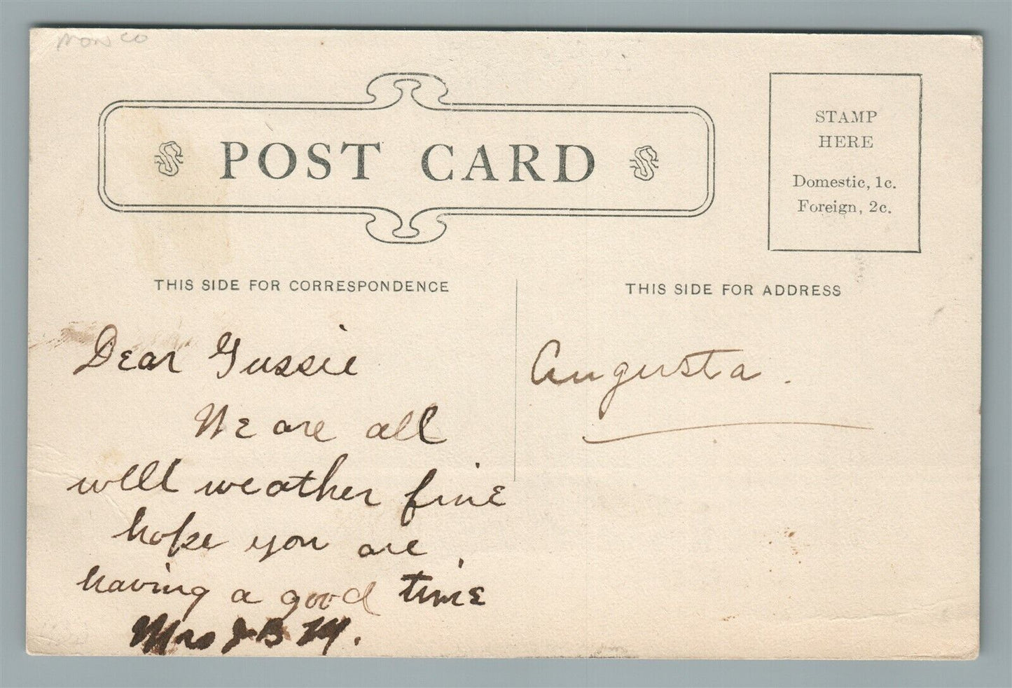 ASBURY PARK NJ FOURTH AVENUE ANTIQUE POSTCARD