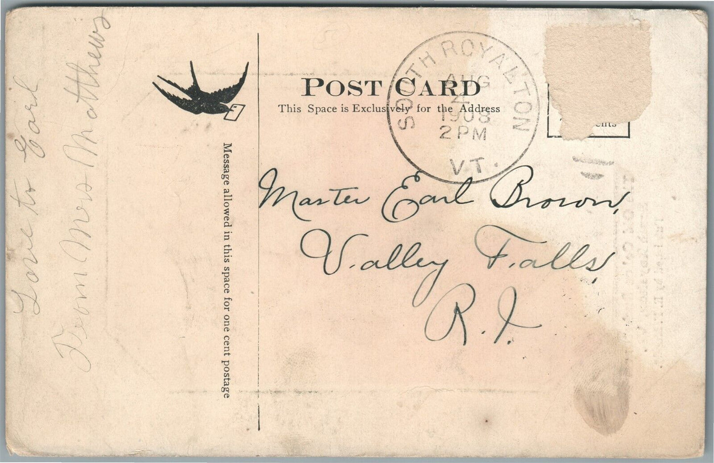 SOUTH ROYALTON VT OLD OAKEN BUCKET ANTIQUE POSTCARD