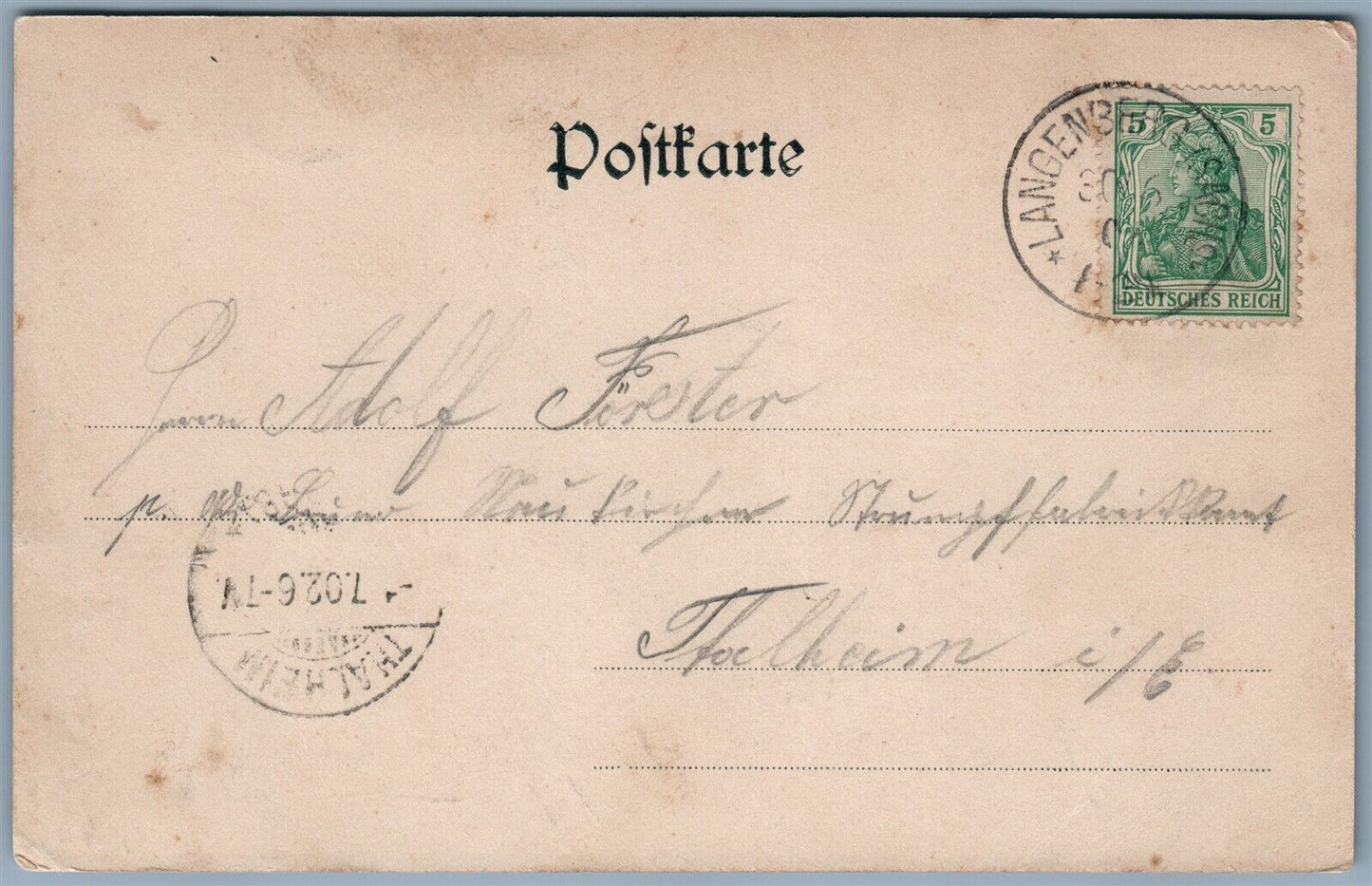 GRUSS AUS NUNCHRITZ GERMANY ANTIQUE POSTCARD