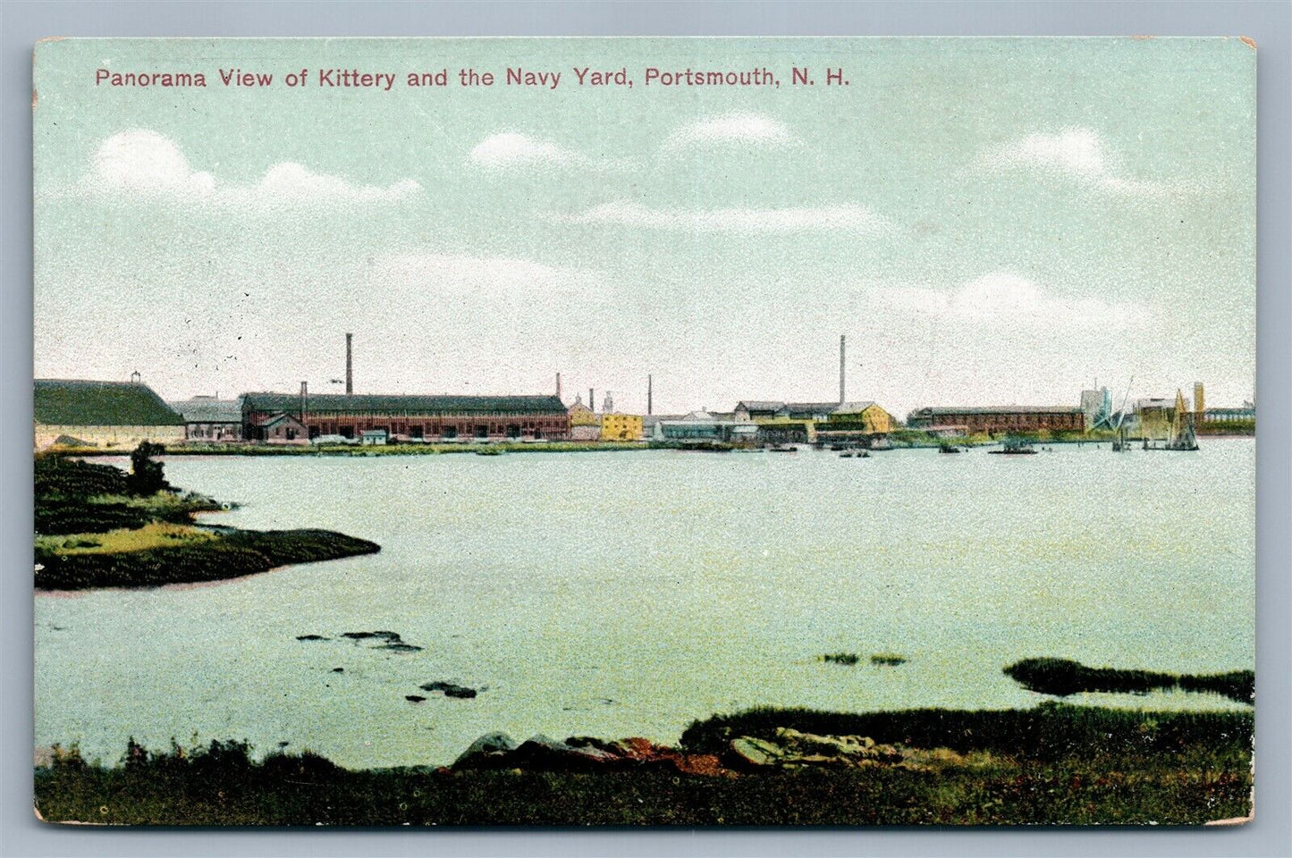 PORTSMOUTH NH KITTERY & NAVY YARD ANTIQUE POSTCARD