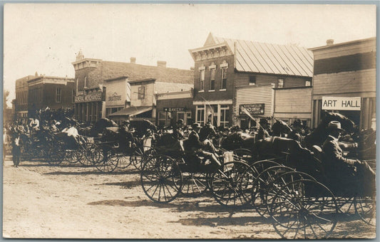 ALMA NE STREET SCENE ANTIQUE REAL PHOTO POSTCARD RPPC