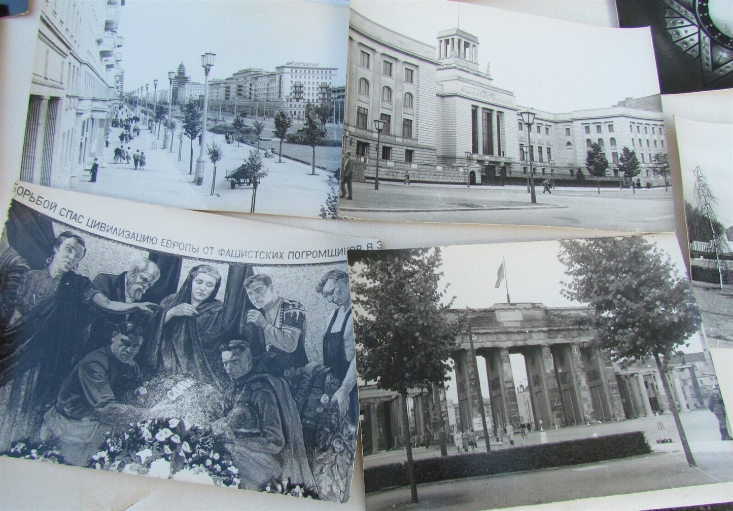 LOT OF 28 GERMAN VINTAGE REAL PHOTO POSTCARD RPPC BERLIN TREPTOWER PARK