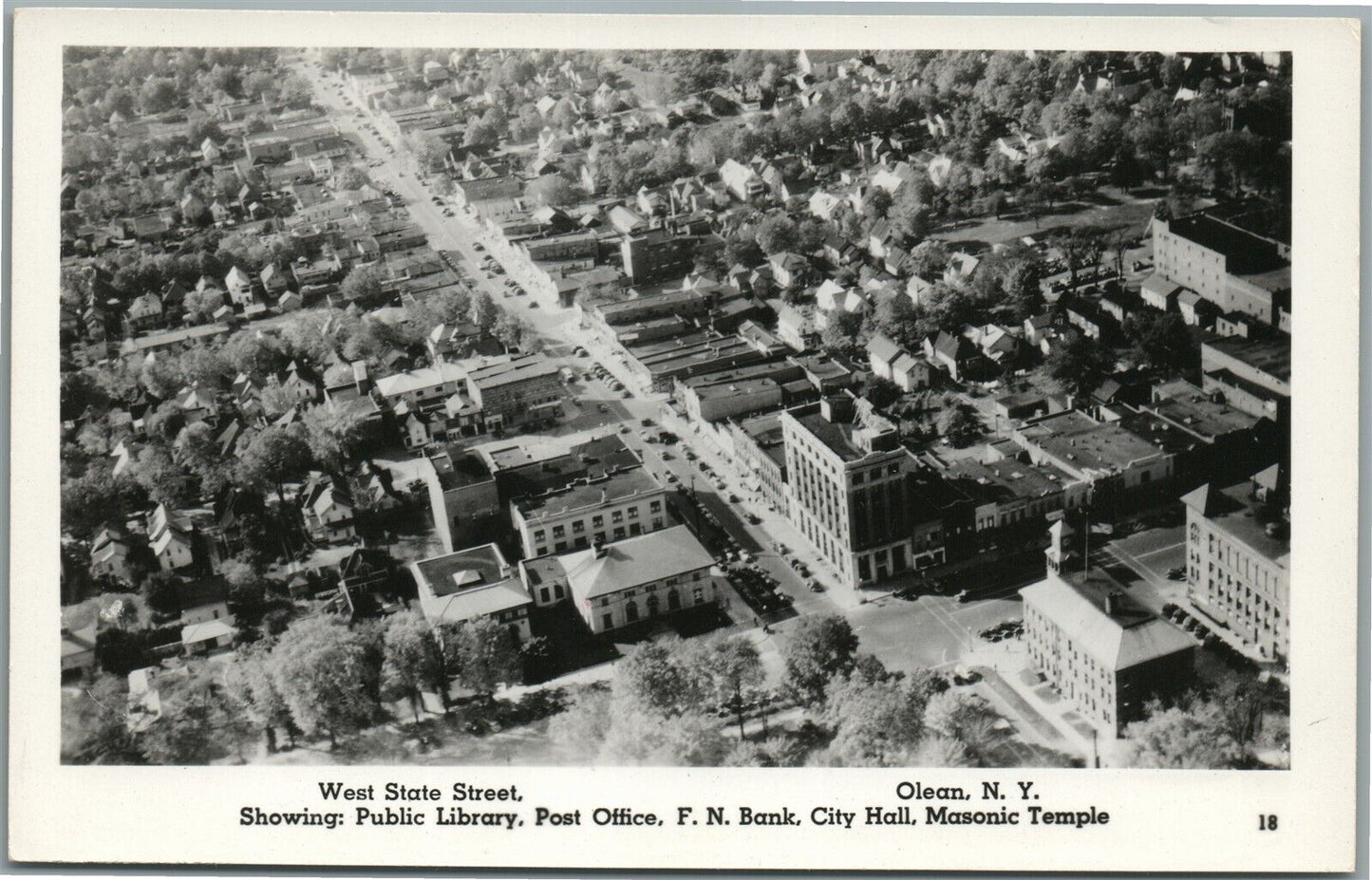 OLEAN NY WEST STATE STREET VINTAGE REAL PHOTO POSTCARD RPPC