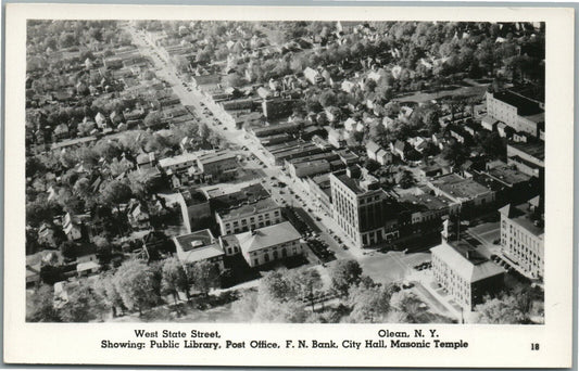 OLEAN NY WEST STATE STREET VINTAGE REAL PHOTO POSTCARD RPPC