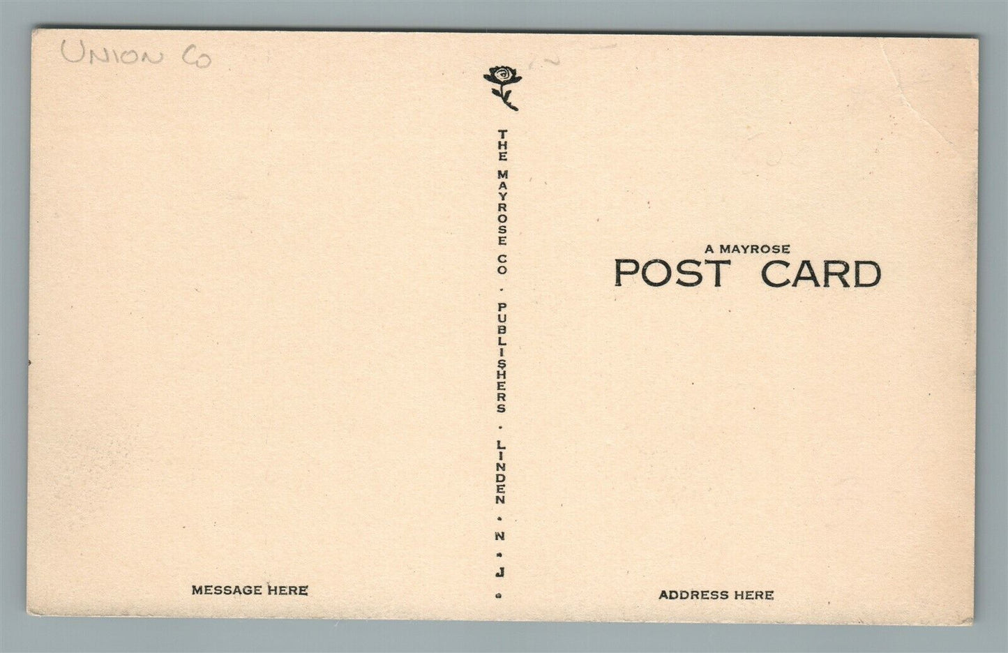 UNION NJ QUAKER WAY ORCHARD PARK VINTAGE POSTCARD