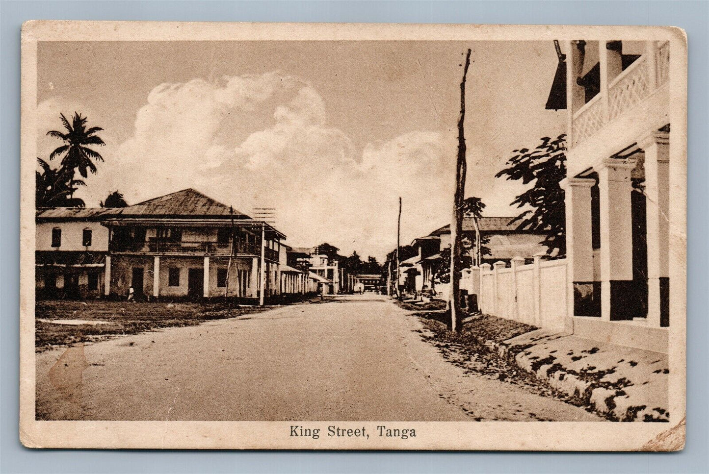 TANZANIA AFRICA TANGA KING STREET ANTIQUE POSTCARD