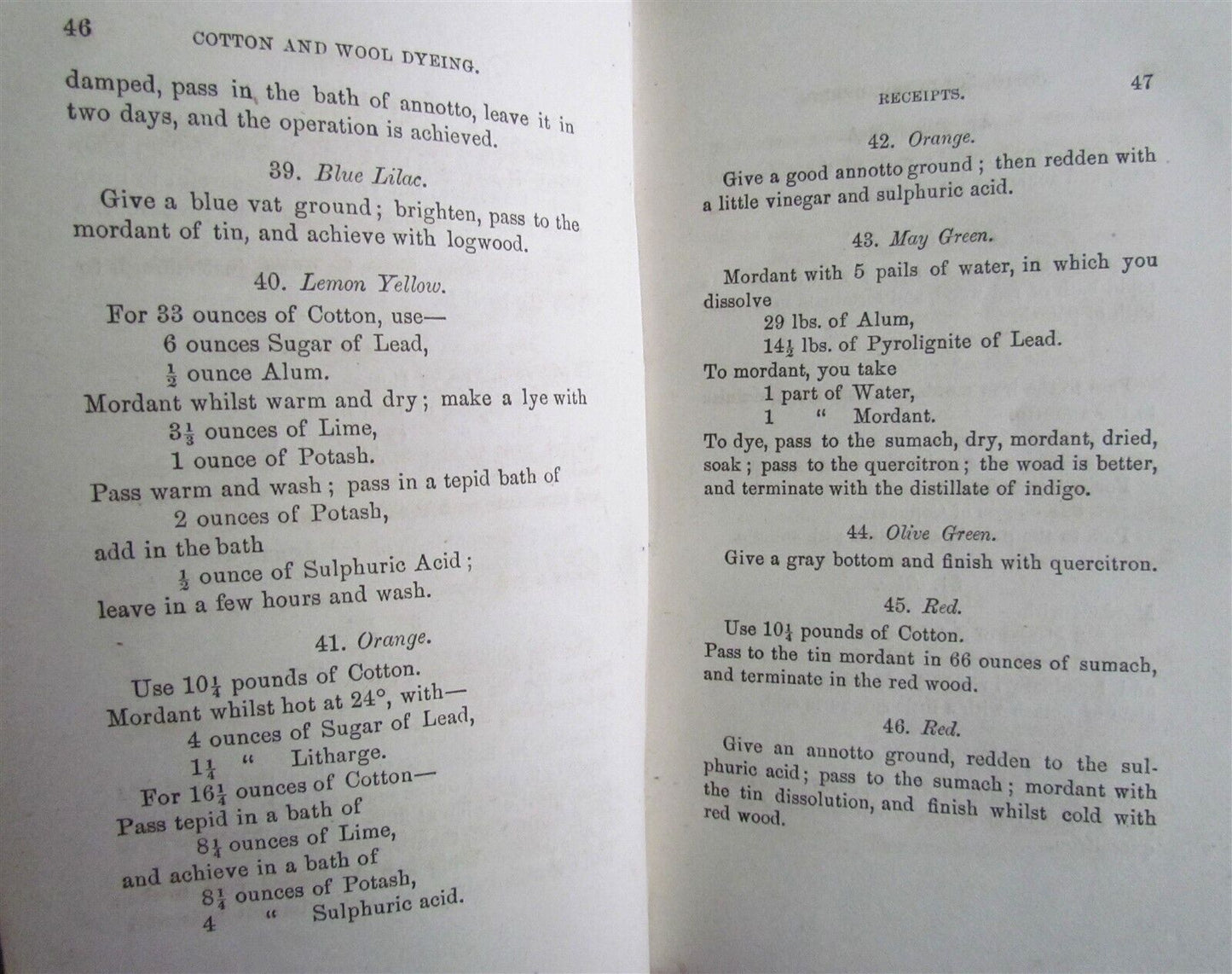 1863 ART OF DYEING COTTON & WOOL in PARIS ROUVEN GERMANY L. ULRICH antique RARE