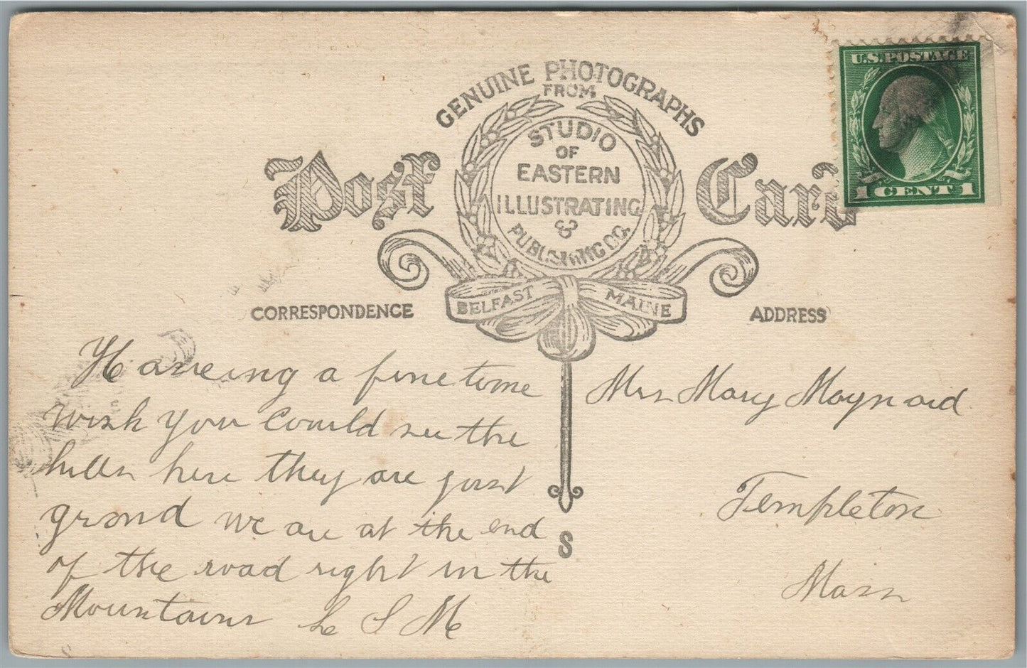 MORETOWN VT MAIN STREET ANTIQUE REAL PHOTO POSTCARD RPPC