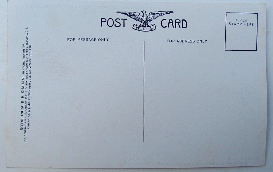 VINTAGE POSTCARD - MARIANO AROSEMENA AVENUE BELLA VISTA PANAMA street scene