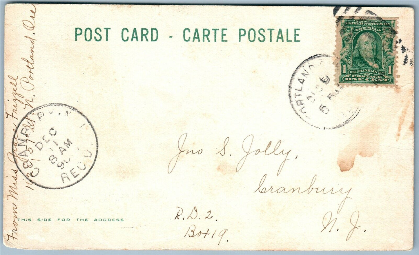 PORTLAND OR LEWIS & CLARR EXPOSITION ANTIQUE POSTCARD