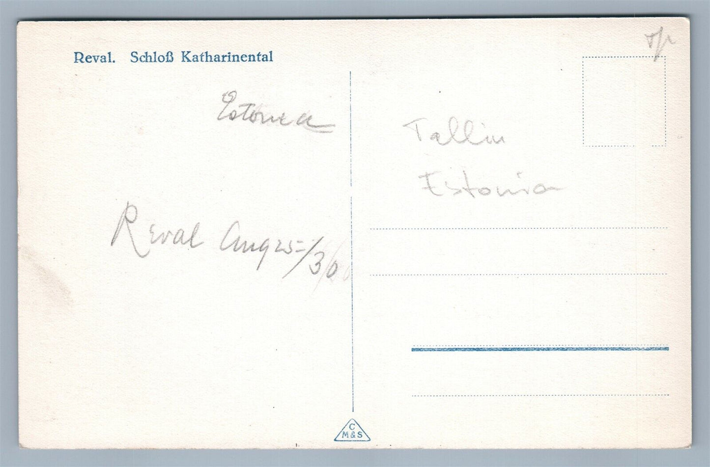 ESTONIA TALLIN KADRIORG RUSSIAN CZARS PALACE VINTAGE REAL PHOTO POSTCARD RPPC