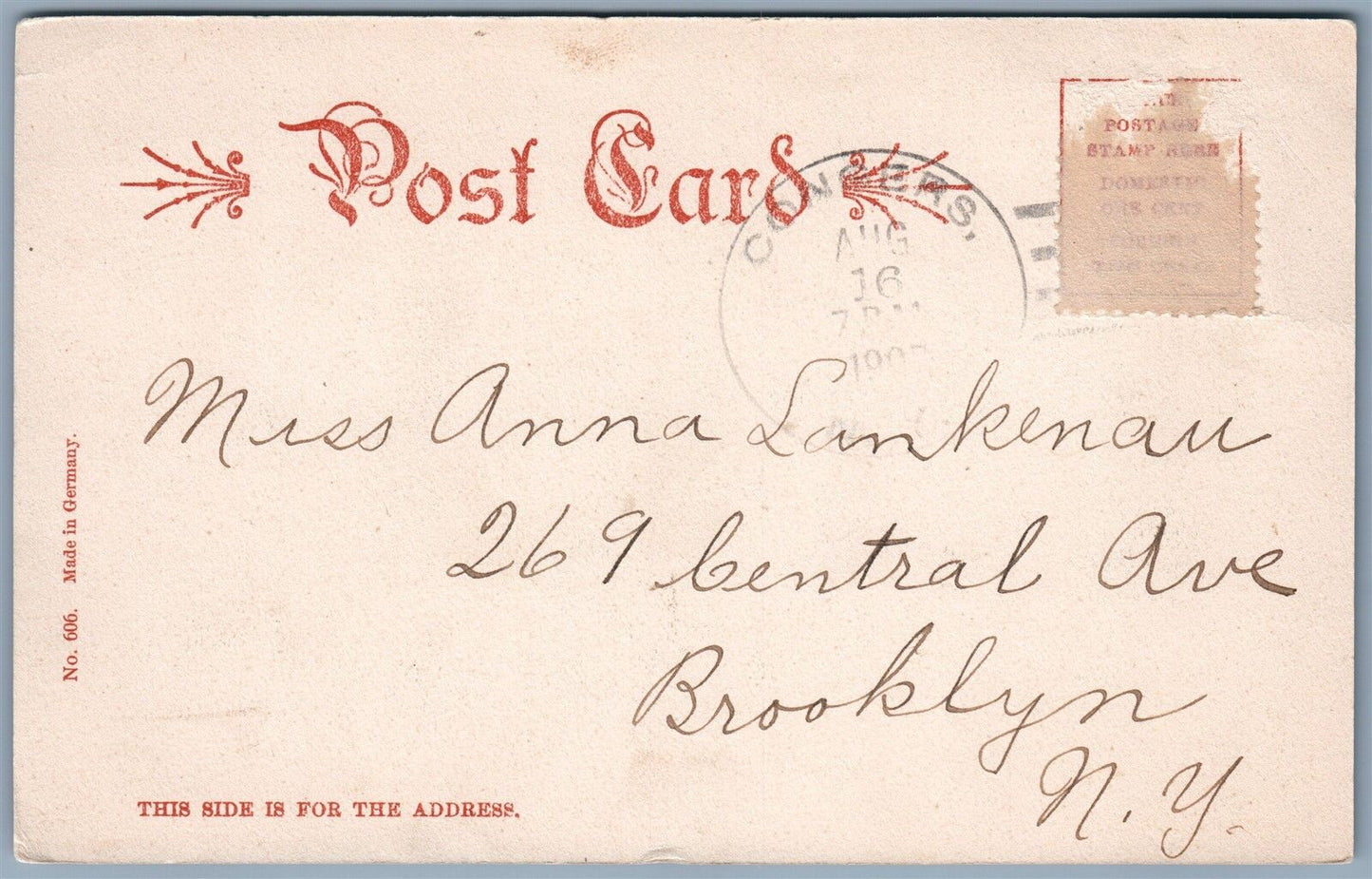 CONGERS NY DAM OF SWARTWOUT LAKE UNDIVIDED ANTIQUE POSTCARD