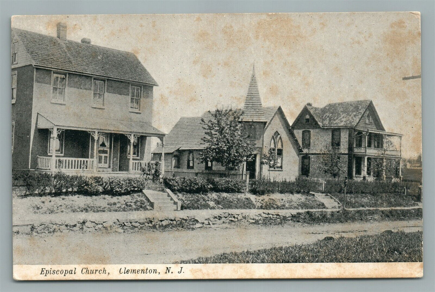 CLEMENTON NJ EPISCOPAL CHURCH ANTIQUE POSTCARD
