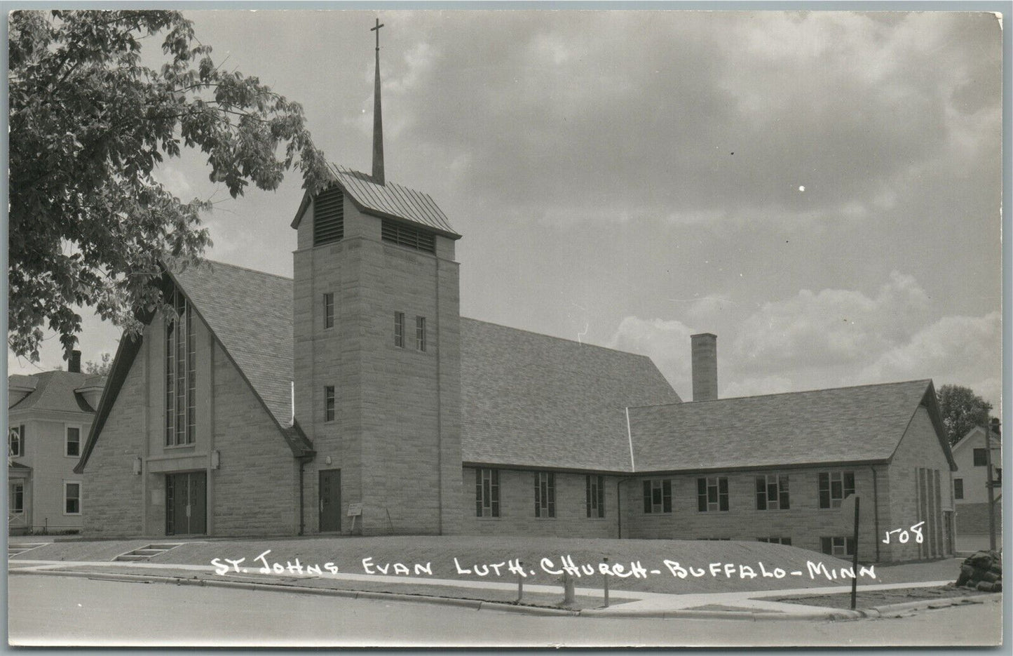BUFFALO MN ST. JOHN'S CHURCH VINTAGE REAL PHOTO POSTCARD RPPC