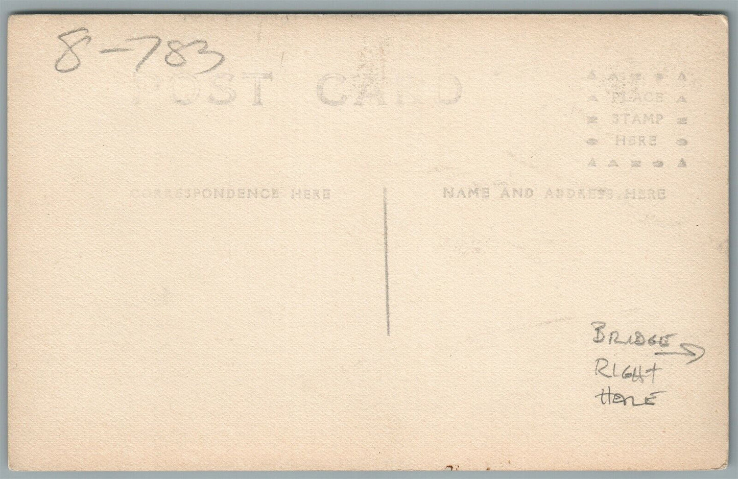 UNION ME TRUES BRIDGE ANTIQUE REAL PHOTO POSTCARD RPPC