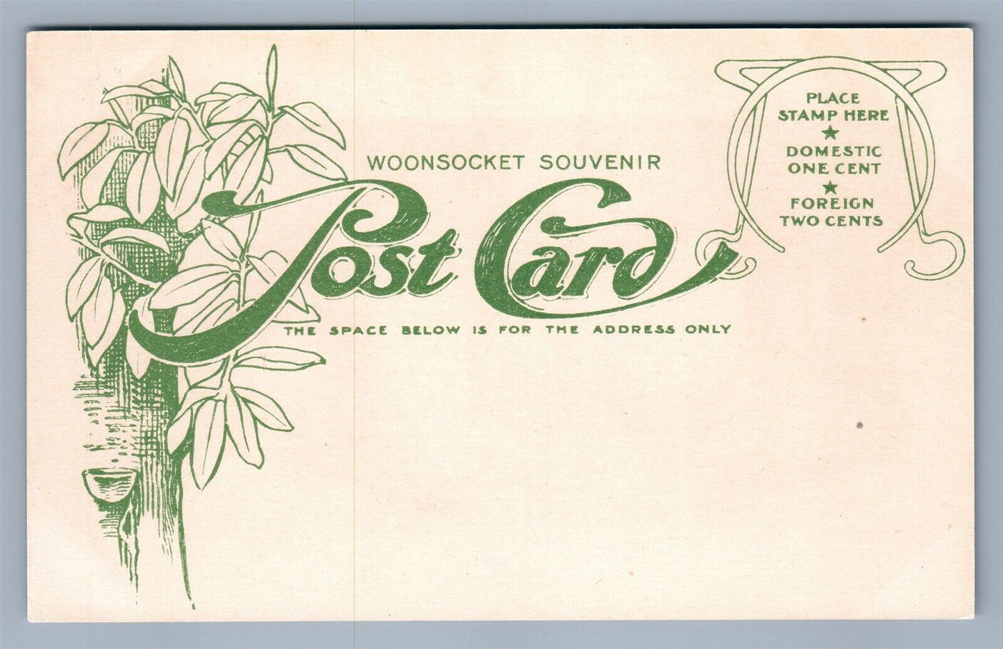 FOOTWEAR OF NATIONS GERMANY WOONSOCKET RI RUBBER CO ADVERTISING ANTIQUE POSTCARD