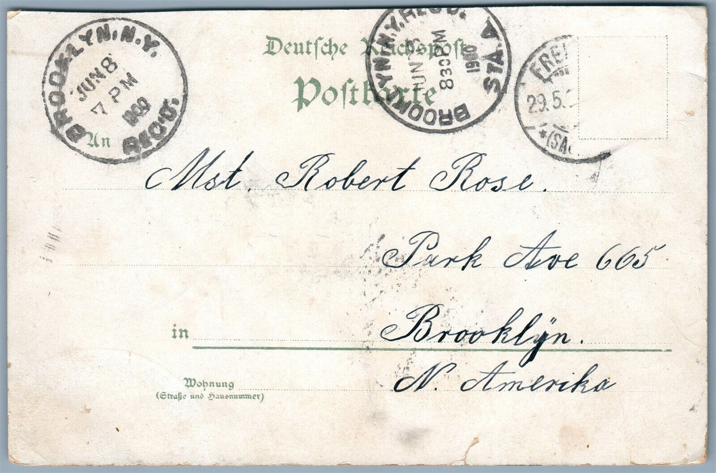 GRUSS AUS FREIBERG GERMANY 1900 ANTIQUE POSTCARD