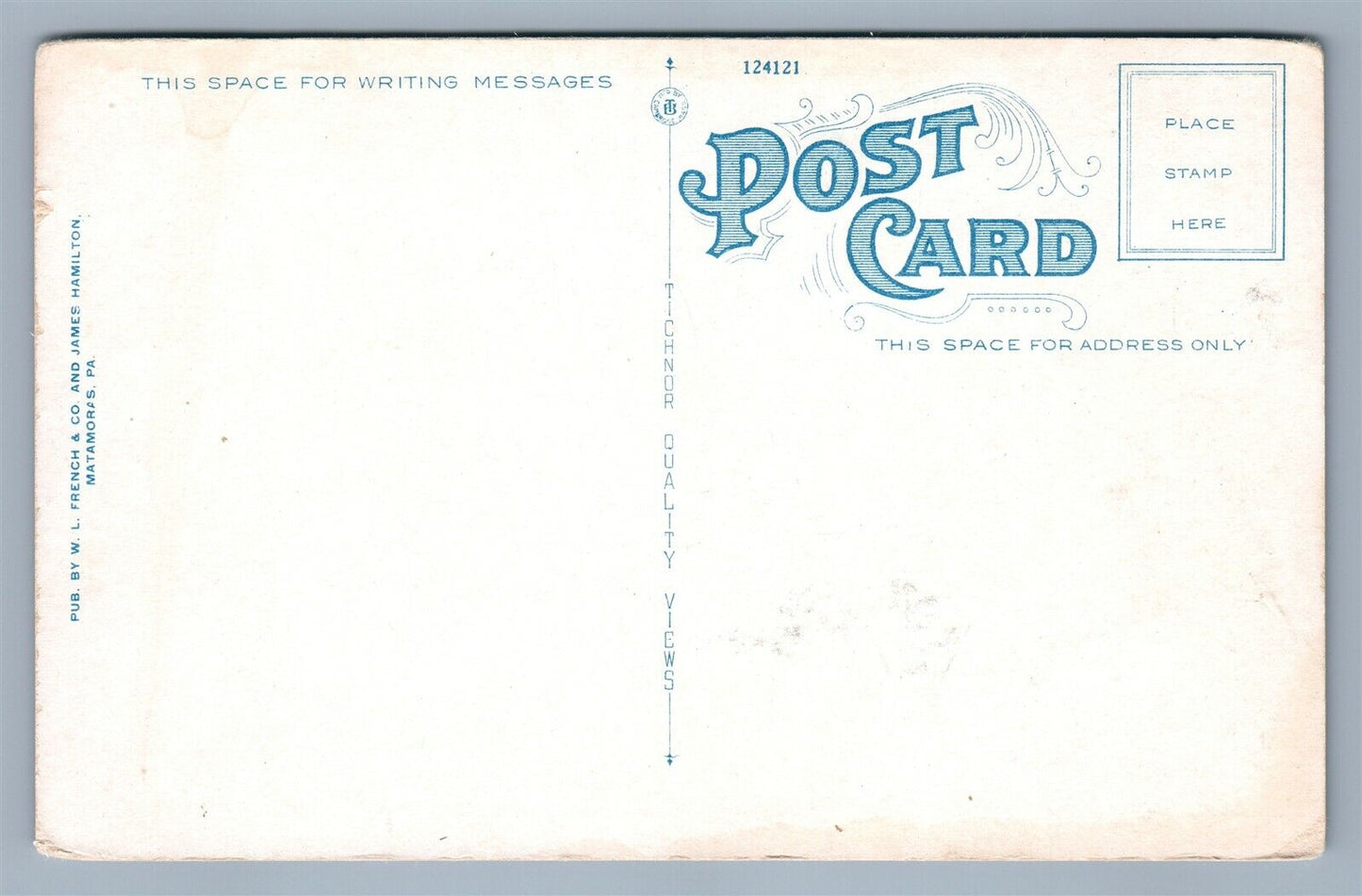 MATAMORAS PA PENNSYLVANIA AVENUE ANTIQUE POSTCARD