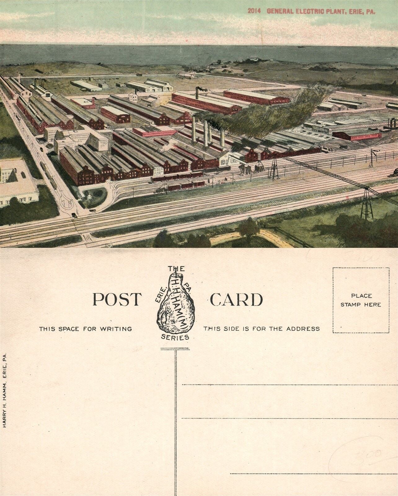 ERIE PA GENERAL ELECTRIC PLANT ANTIQUE POSTCARD