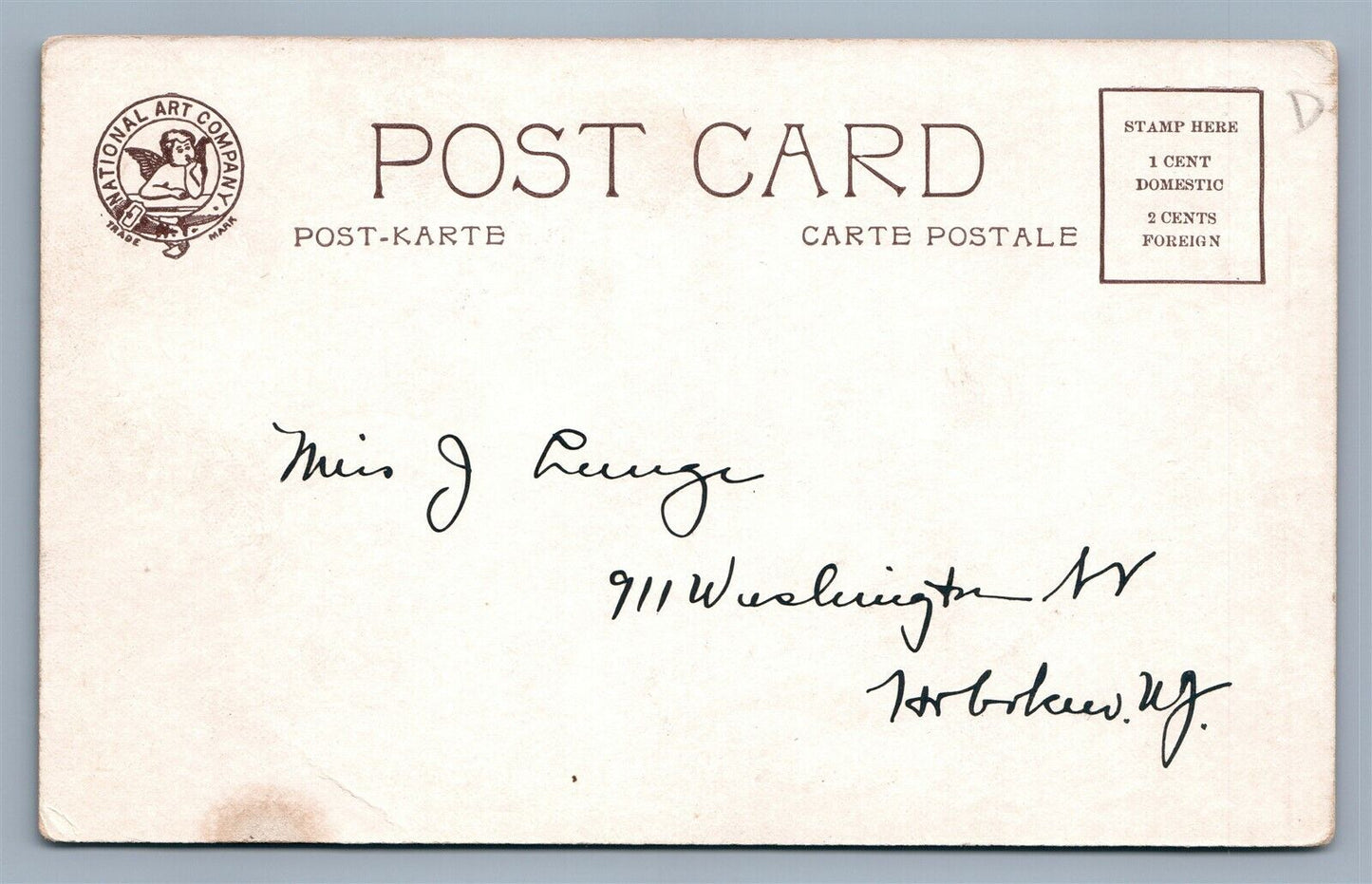 LOUISIANA PRETTY LADEY ANTIQUE POSTCARD