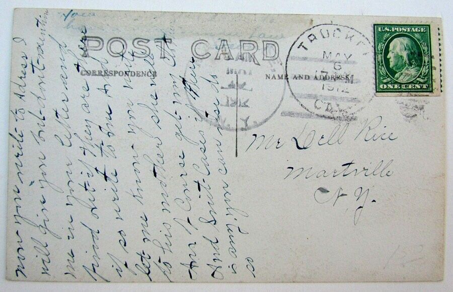 RPPC VINTAGE 1911 PHOTO POSTCARD RAILROAD WINTER PLOWING SNOW railway train