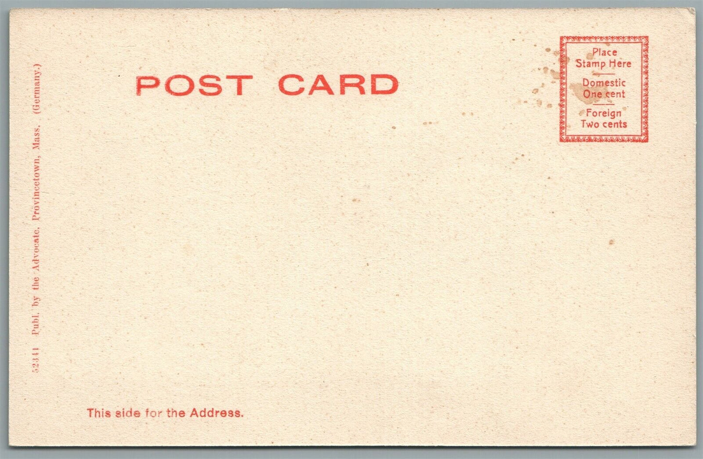 PROVINCETOWN MA CAPE COD COMMERCIAL STREET ANTIQUE POSTCARD