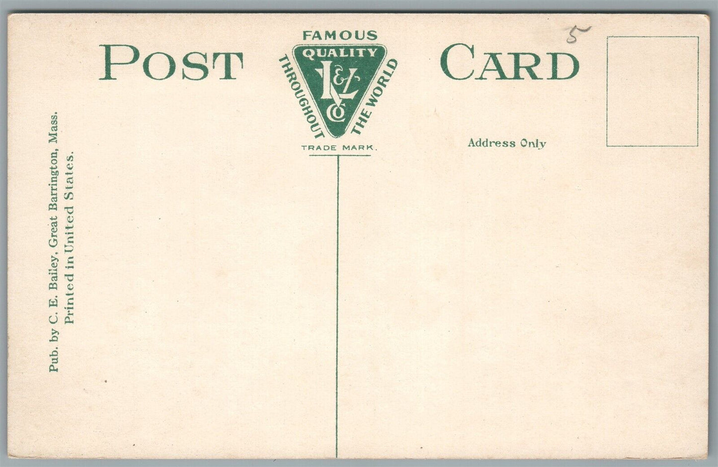 GREAT BARRINGTON MA SQUAW PEAK ANTIQUE POSTCARD