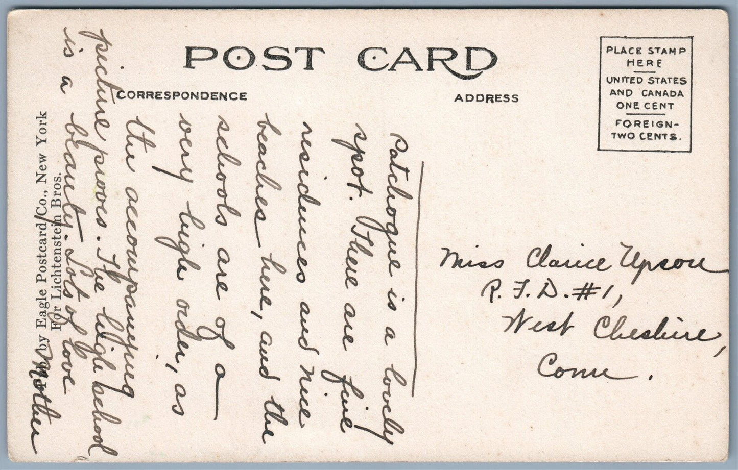 PATCHOGUE LONG ISLAND NY WILMOTT M. SMITH GRAMMAR SCHOOL ANTIQUE POSTCARD