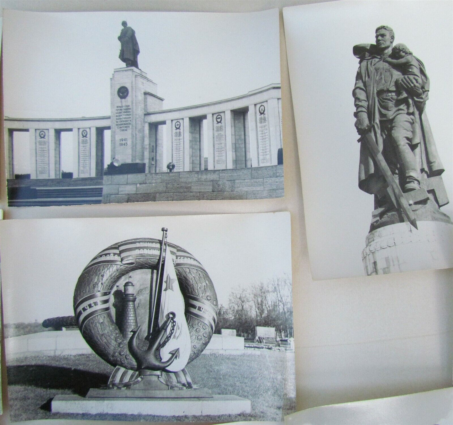 LOT OF 28 GERMAN VINTAGE REAL PHOTO POSTCARD RPPC BERLIN TREPTOWER PARK