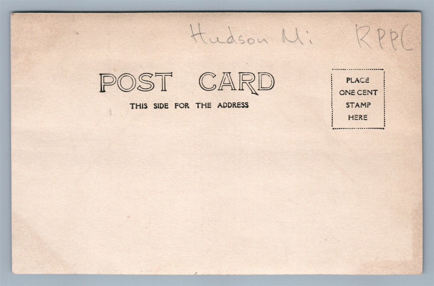 BEAN CREEK VALLEY HUDSON MI ANTIQUE REAL PHOTO POSTCARD RPPC