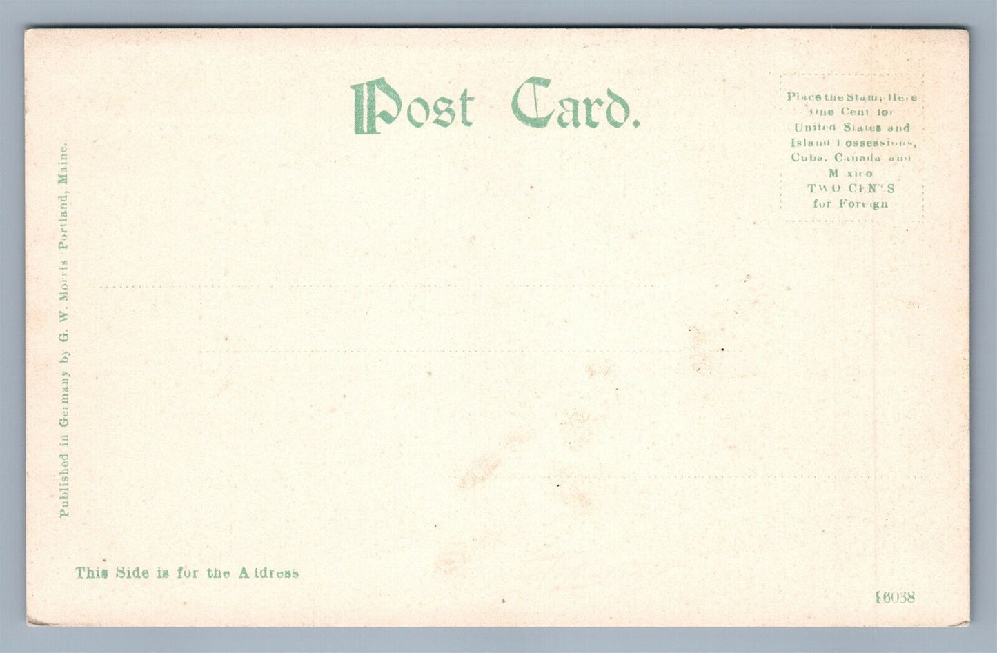 PORTLAND ME LIGHT HOUSE LOOKING WEST UNDIVIDED ANTIQUE POSTCARD