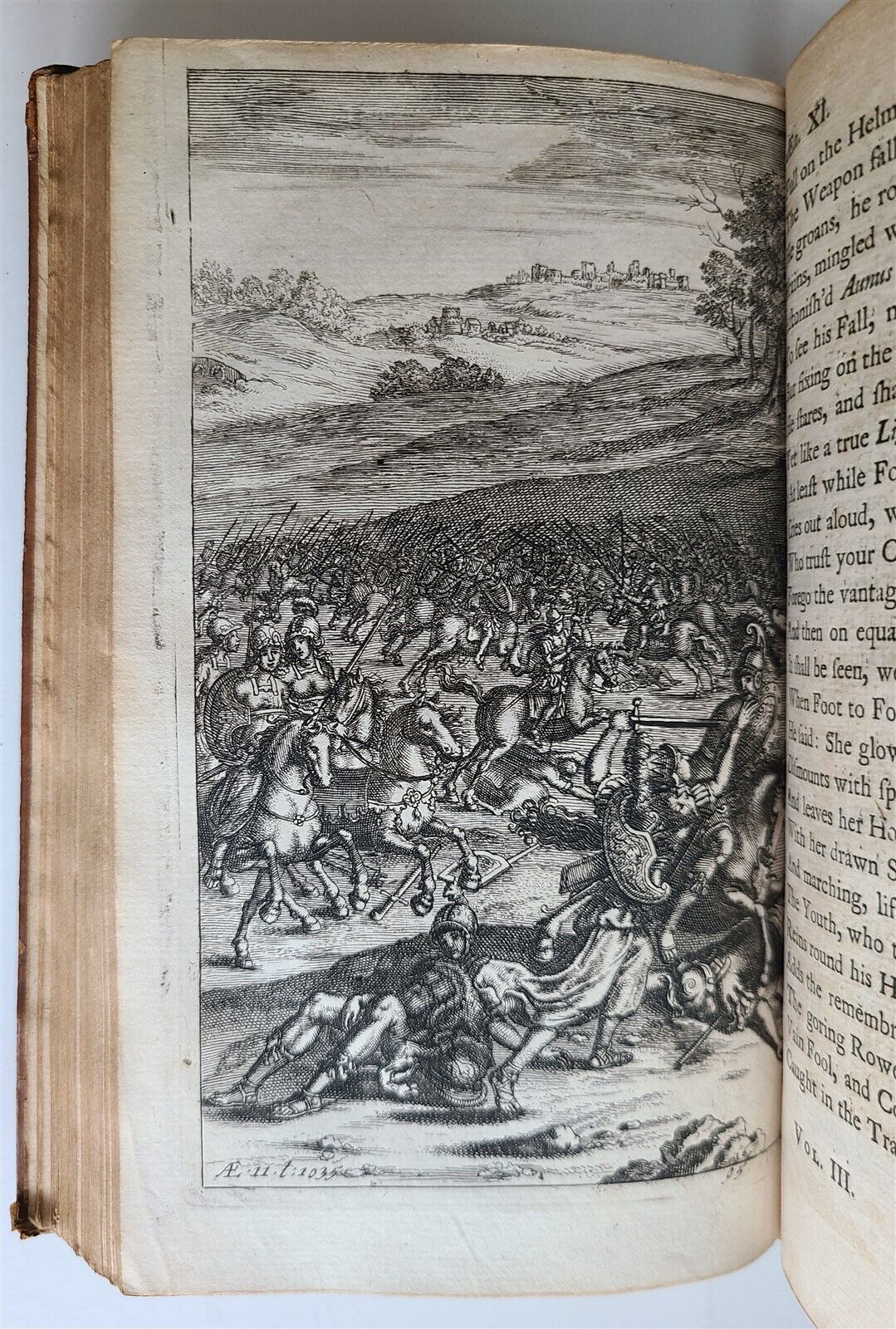 1719 WORKS of VIRGIL in ENGLISH by DRYDEN 3 VOLUMES antique ILLUSTRATED