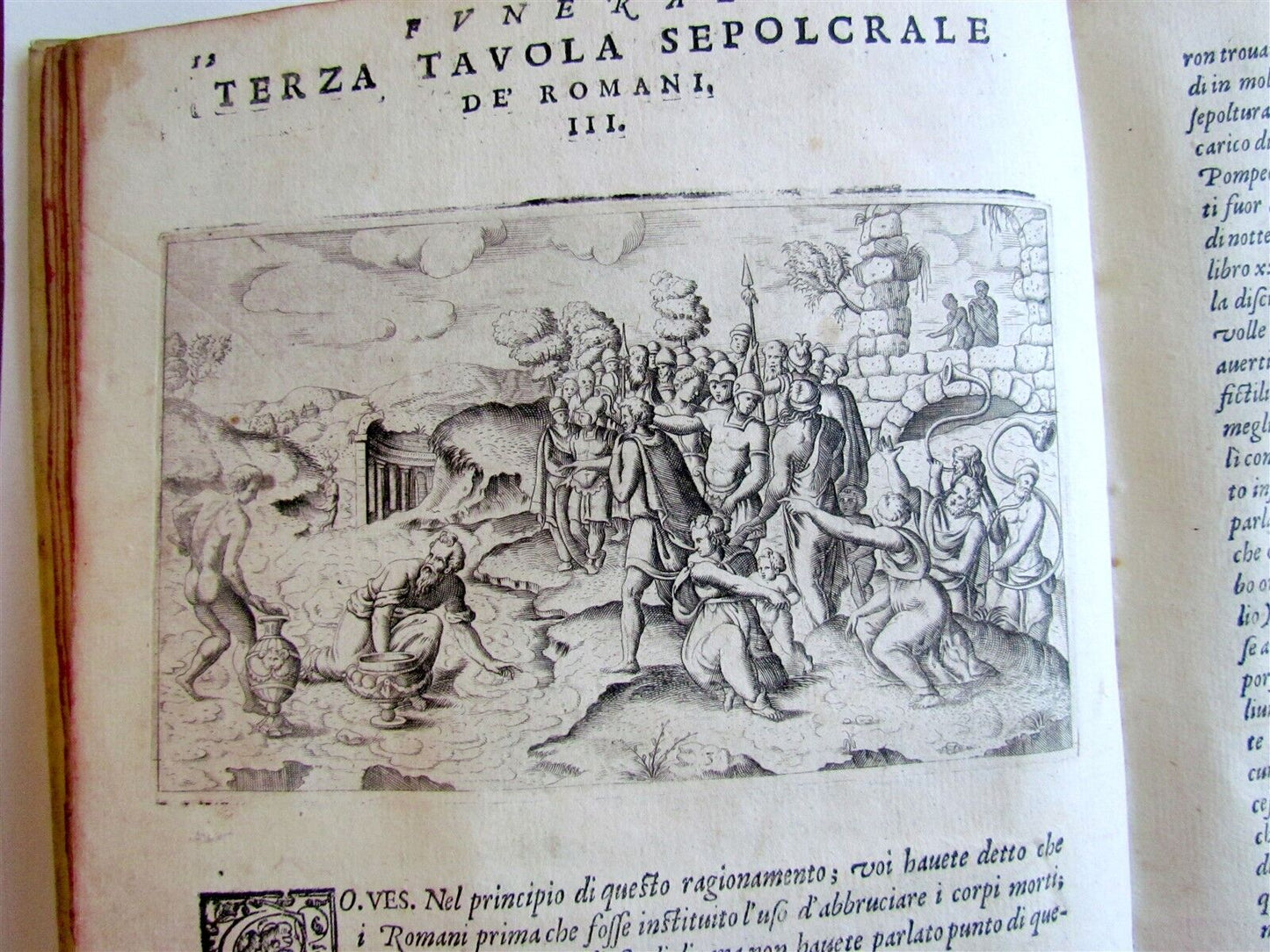 1574 ILLUSTRATED ANCIENT BURIAL RITES antique Funerali antichi VELLUM BINDING