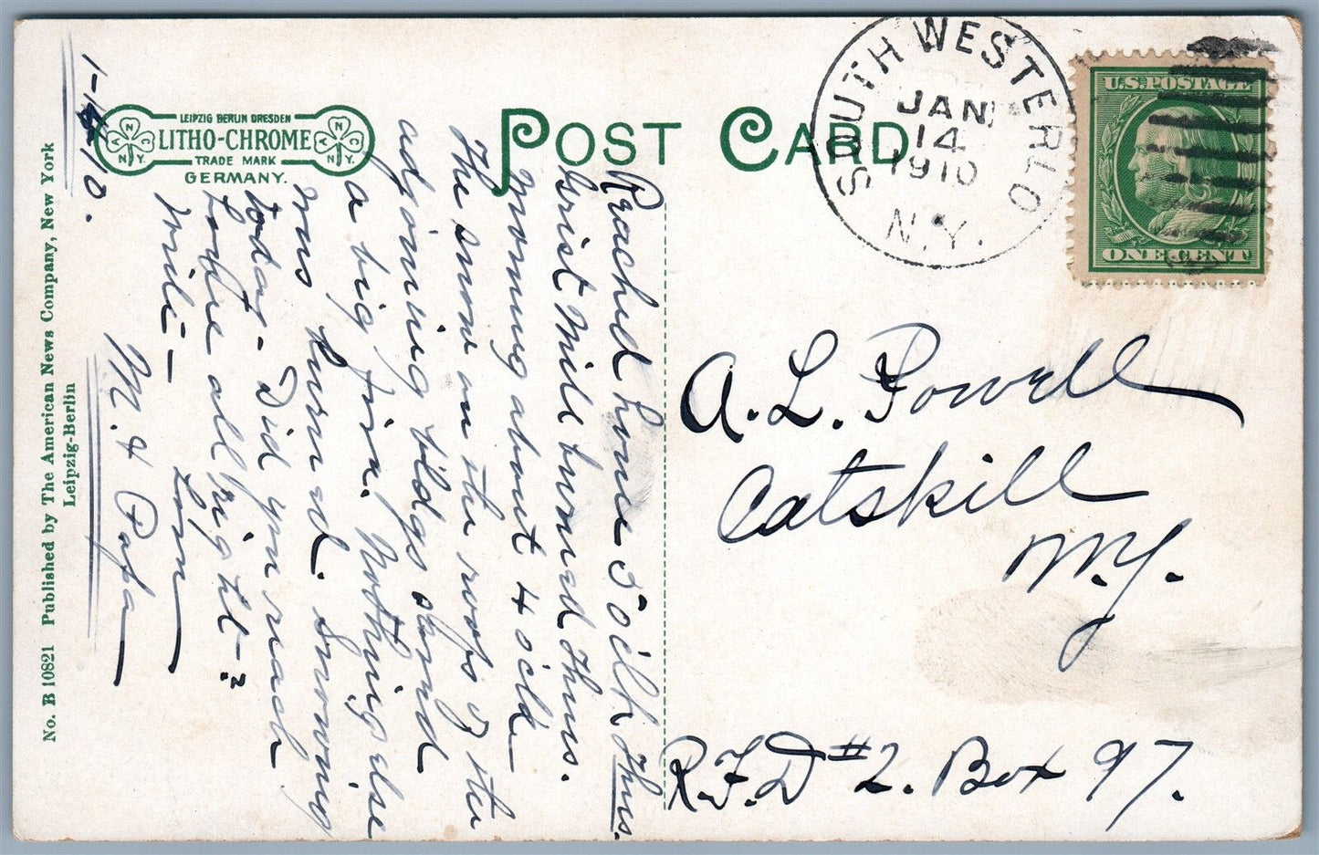ST.JOHNSVILLE NY NEW YORK CENTRAL STATION ANTIQUE POSTCARD railroad railway