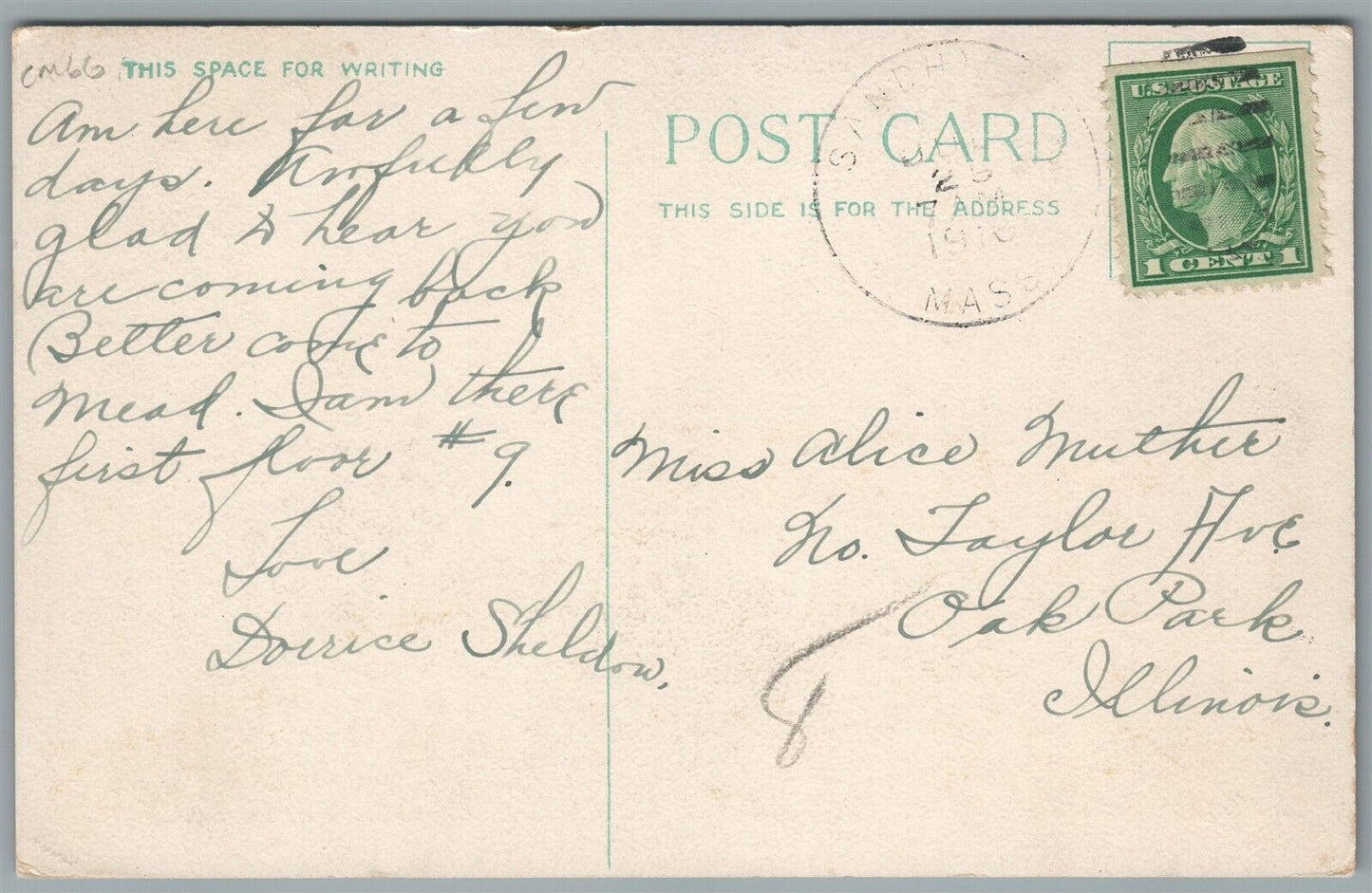 SCITUATE MA NORTH BREAKWATER ANTIQUE POSTCARD