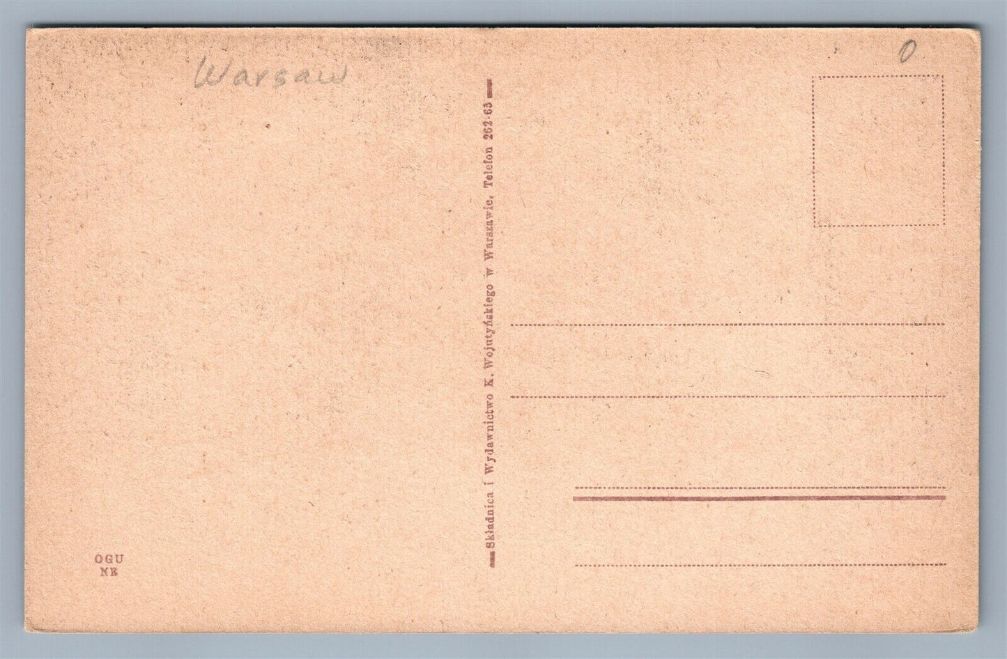 WARSAW POLAND ANTIQUE POSTCARD WARSZAWA PALAC W WILANOWIE CHINESE ROOM