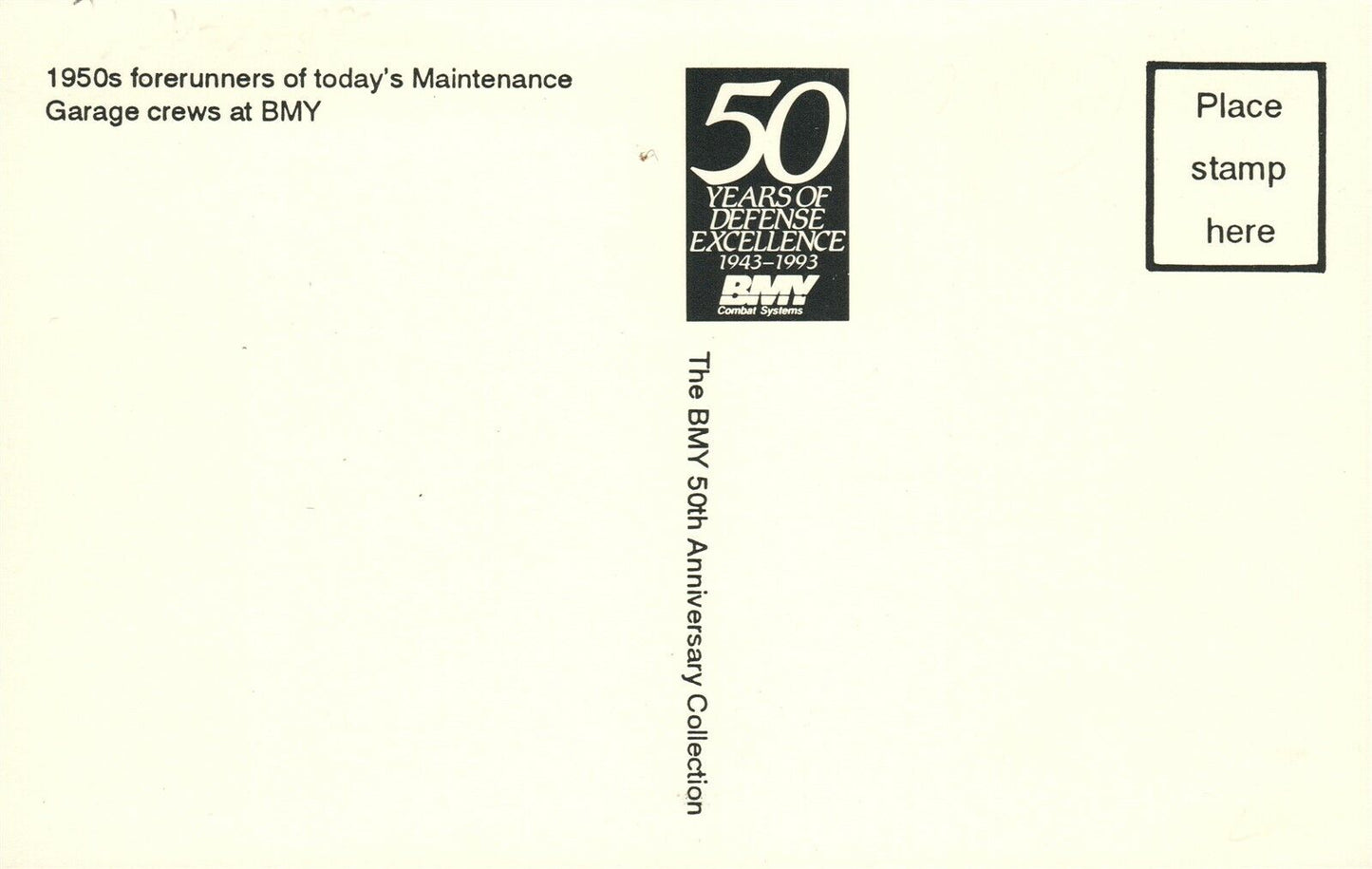 BMW GARAGE CREW VINTAGE POSTCARD
