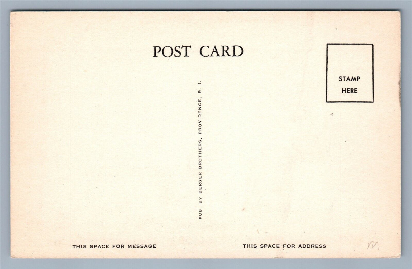 BLOCK ISLAND RI SOUTH LIGHT & FOG HORNS ANTIQUE POSTCARD