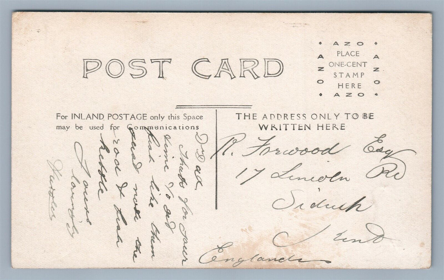 CANADA EXAGGERATED FISH ANTIQUE REAL PHOTO POSTCARD RPPC