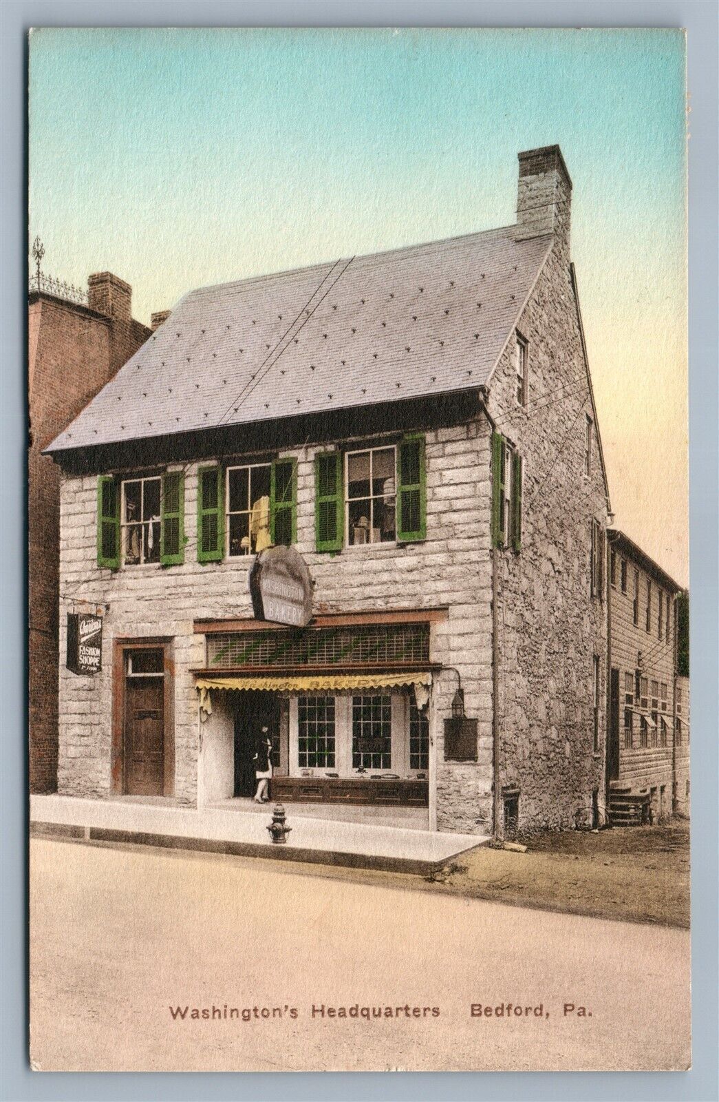 BEDFORD PA WASHINGTON'S HEADQUARTERS ANTIQUE POSTCARD