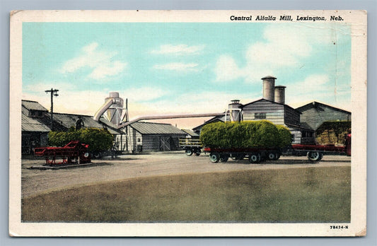 LEXINGTON NE CENTRAL ALFALFA MILL ANTIQUE POSTCARD
