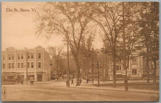 BARRE VT ELM STREET ANTIQUE POSTCARD