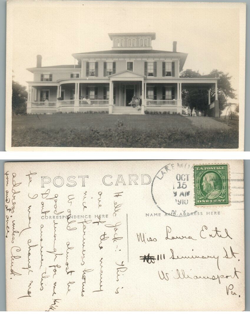 LAKEMONT PA ARCADIA INN HOTEL ANTIQUE 1910 RPPC REAL PHOTO POSTCARD