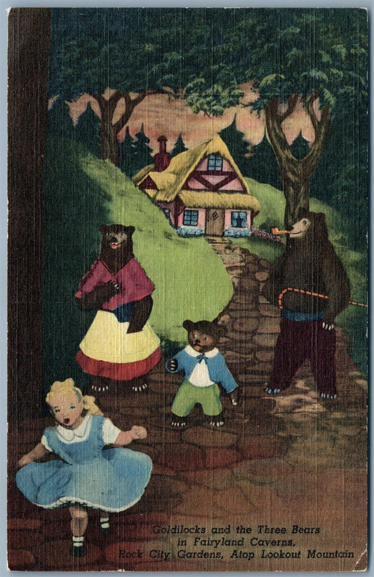 ROCK CITY TN DISNEY FAIRYLAND CAVERNS VINTAGE POSTCARD