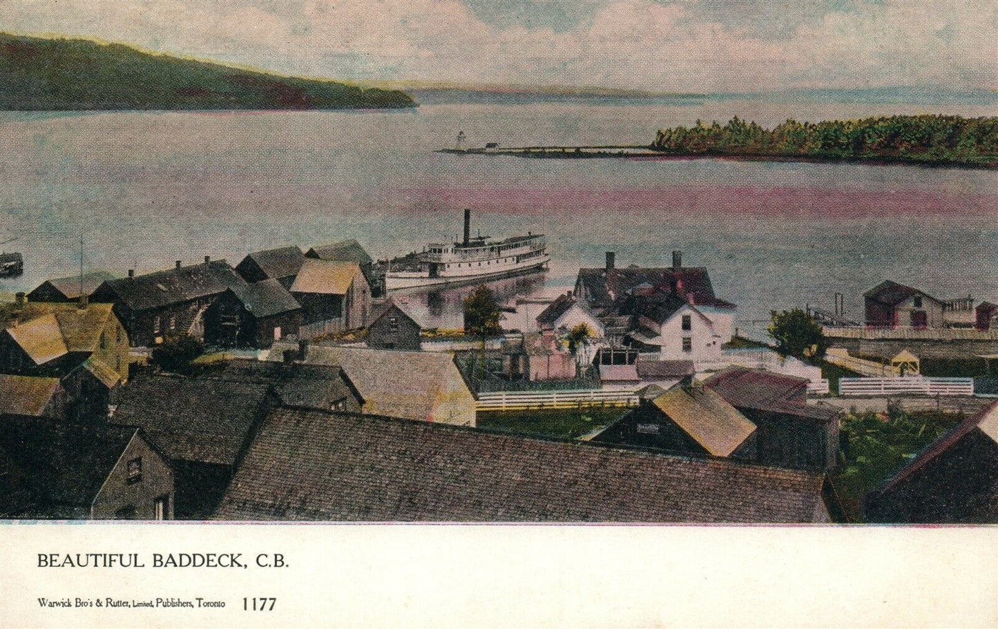 BADDECK C.B. CANADA ANTIQUE POSTCARD