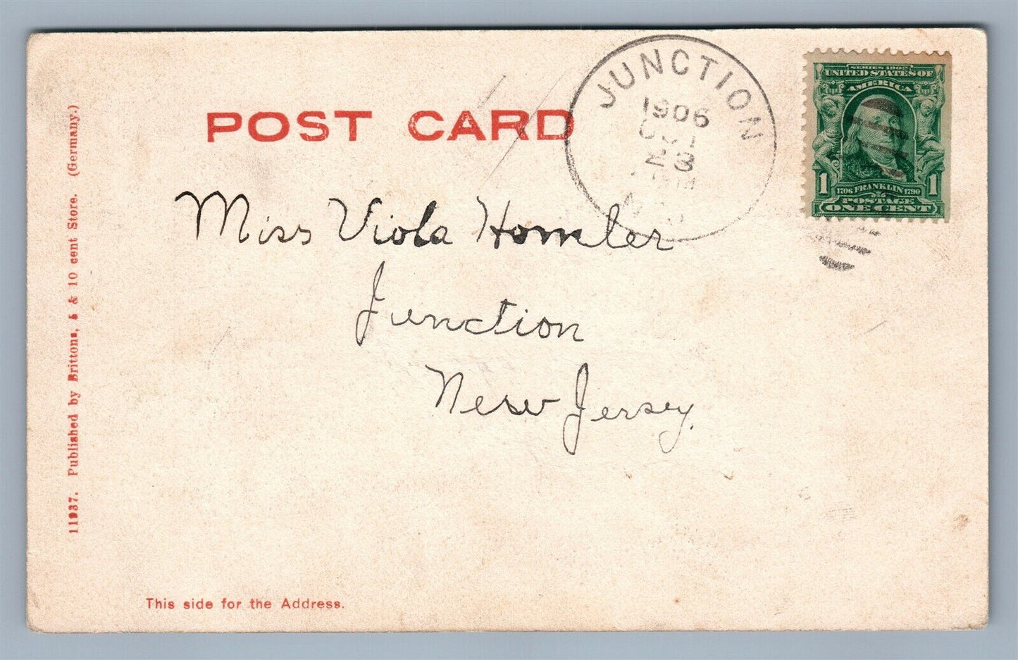 FLEMINGTON NJ PRESBYTERIAN CHURCH & MONUMENT ANTIQUE POSTCARD