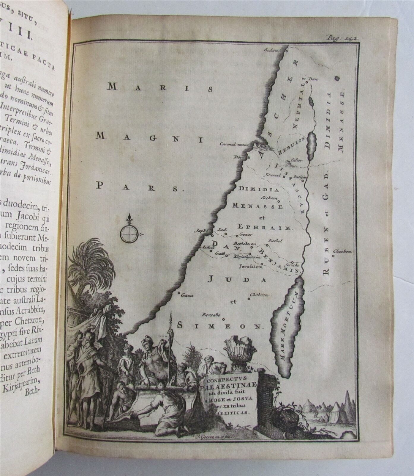 1714 Palaestina ex Monumentis Verteribus 2 volumes antique VELLUM PALESTINE ILL