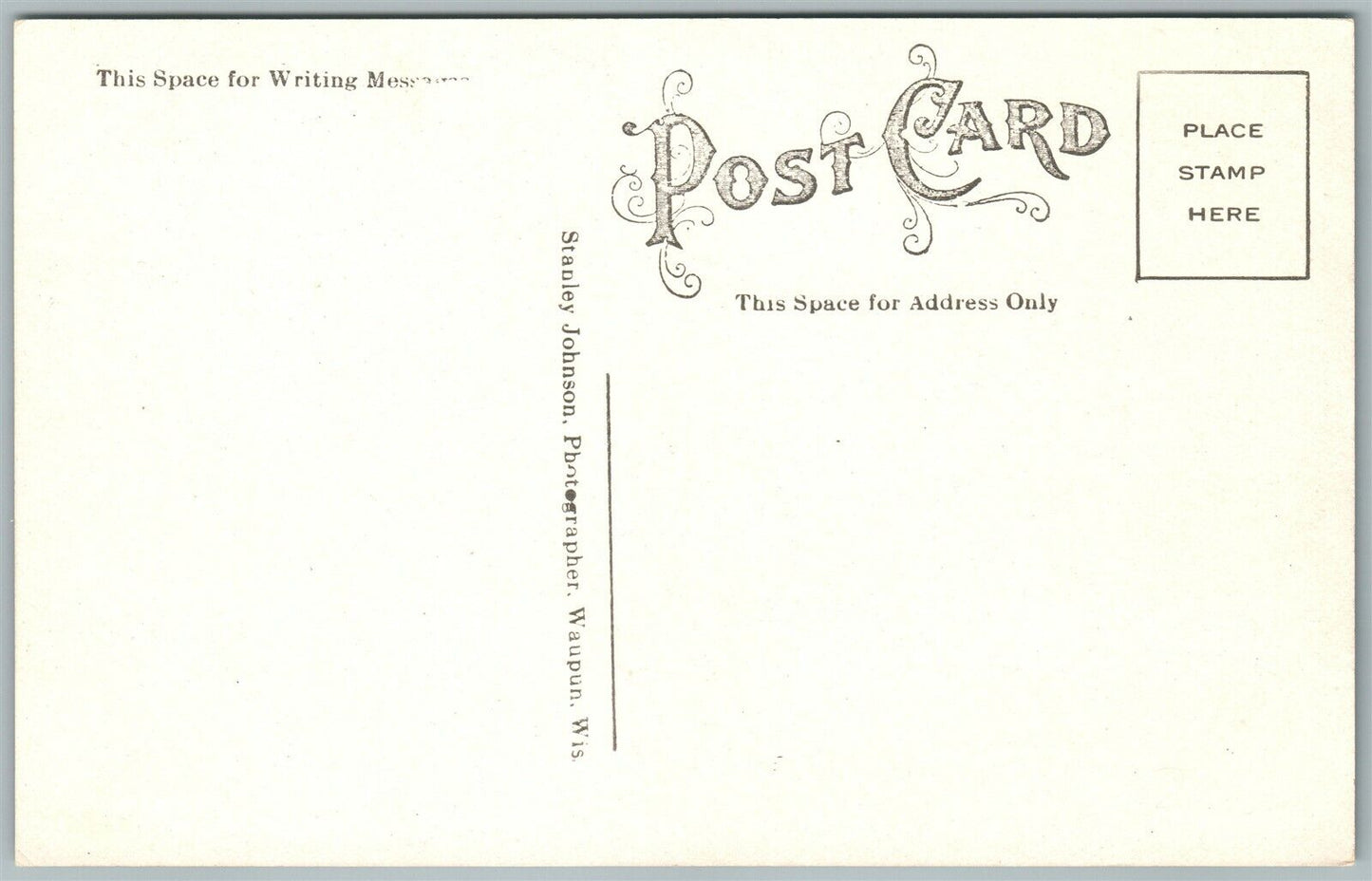 AREA ILL FISHING EXAGGERATED ANTIQUE POSTCARD