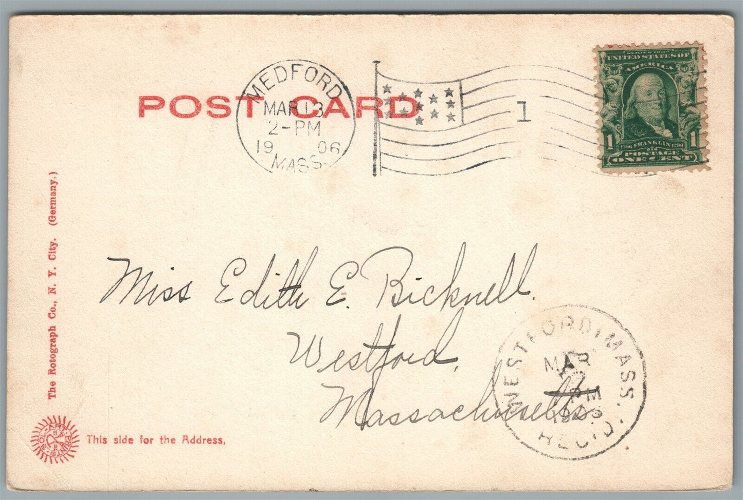 MEDFORD MA OLD ROYALL HOUSE ANTIQUE POSTCARD