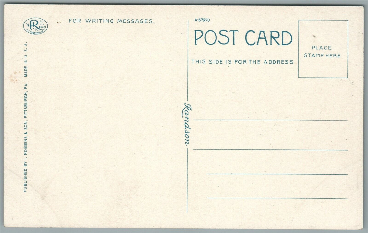 CRESSON PA BUSINESS SECTION & PENNA RAILROAD ANTIQUE POSTCARD